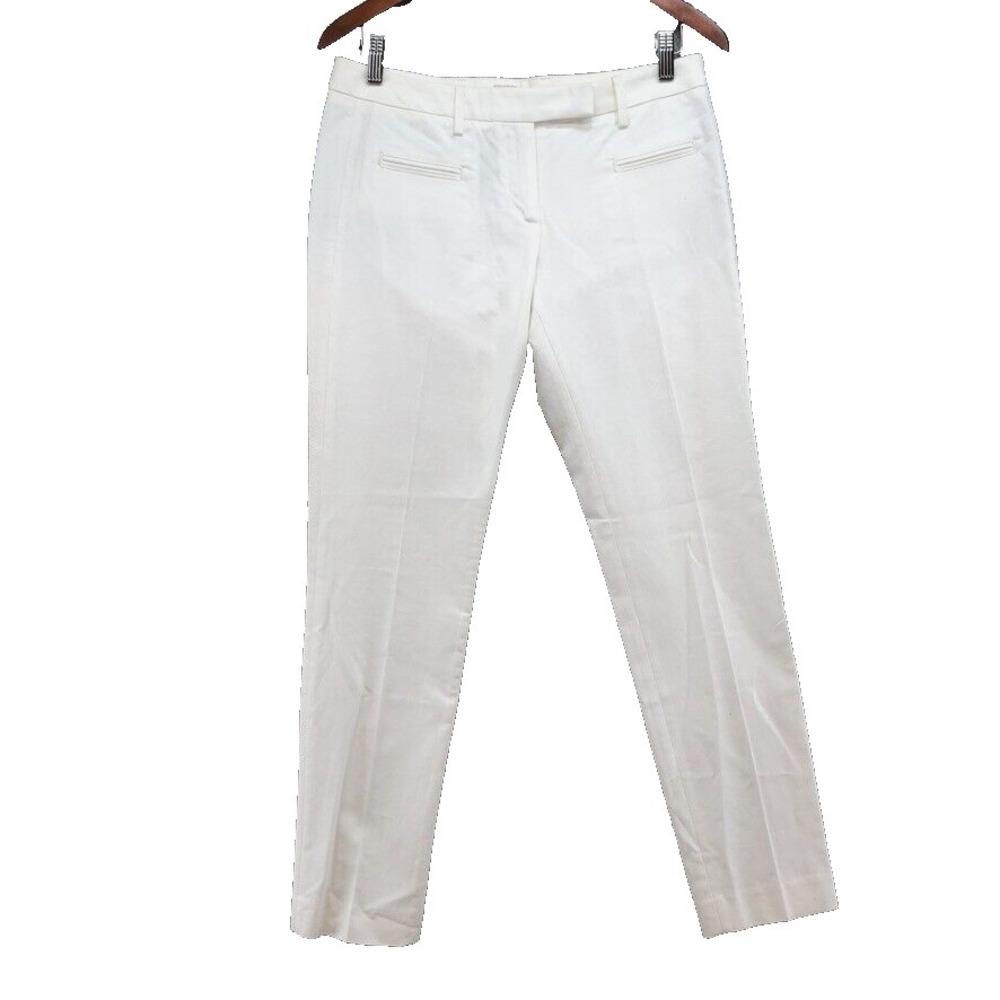 True Royal Dress Pants Womens 42 8 White Mid Rise Skinny Ankle Business Career